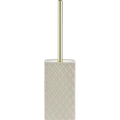 Lene Bjerre WC štětka PORTIA se zlatým úchytem béžová