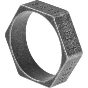 NNM пръстен Hexagon Viking Nordic Runes - ЧЕРЕН - SS8-R230 ЧЕРЕН