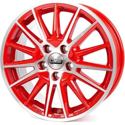 CMS C23 6x15 4x108 ET23 diamond red gloss