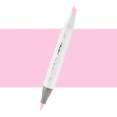 Lihová fixa OHUHU oboustranná Brush & Chisel, Light Hot Pink (RV030)