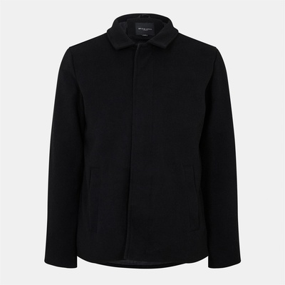 Brave Soul Яке Brave Soul Men's Funnel Neck Long Sleeve Coach Jacket - Black