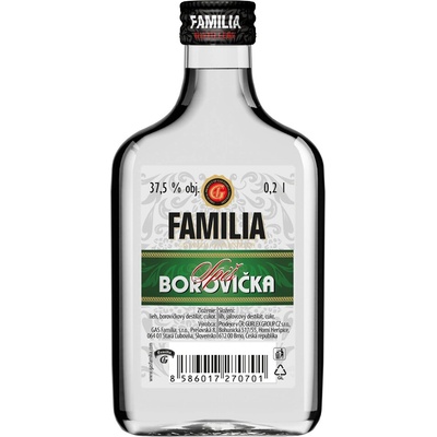 Familia Borovička 37,5% 0,2 l (čistá fľaša)