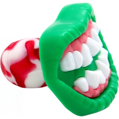 Ugly Mouth Pop lízátko ve tvaru zubů s jahodovou a kolovou příchutí 15 g