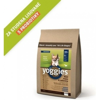 Yoggies hypoalergenní minigranule lisované za studena s probiotiky Kozí maso & zelenina 2 kg