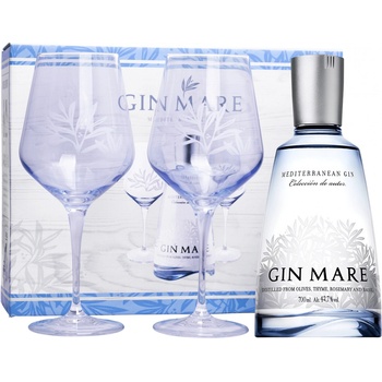 GIN MARE 42,7% 0,7 l (darčekové balenie s 2 pohármi)