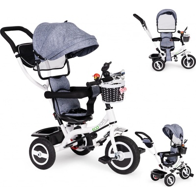 EcoToys s otočným sedadlom 2v1 sivá