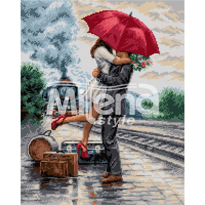 Milena Style Посрещане - гоблен със схема конци dmc 1: 4