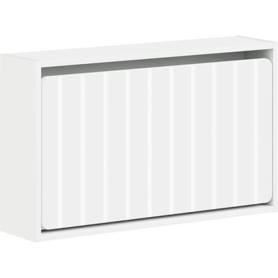vidaXL Стенно шкафче за обувки ZWOLLE 71 x 17 x 43 см Бяло (896405)