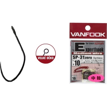 Vanfook Bezprotihrotý jednoháček SP-31 ZERO Vel.10, 16 ks