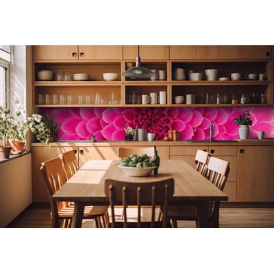 DIMEX ART Фототапет за кухня - розова георгина 420 x 60 см