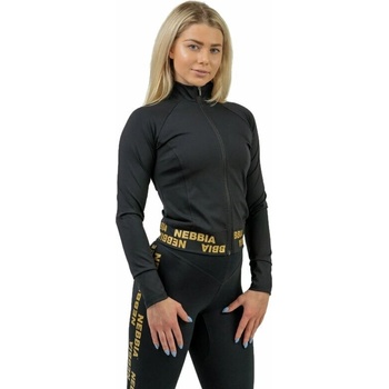 Nebbia Zip-Up Jacket Intense Warm-Up Black/Gold