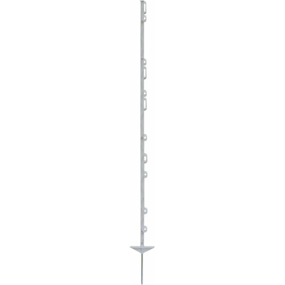 Mobilná plastová tyčka na elektrický ohradník, dĺžka 156 cm, 11 očiek, biela