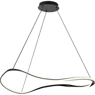 Mirossi, indoor pendant lamp, black metal lamp with white silicone shade, 40W, with shade: 2070lm, without shade: 4850lm (72266)