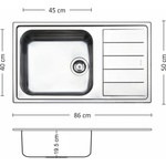 Leks Venice BB 86.1 RTI Мивка за вграждане
