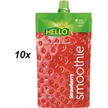 Hello Smoothie vrecko jahoda 10 x 200 ml