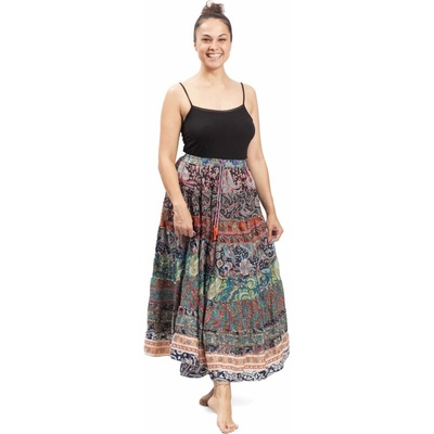 Volánová sukně v etno stylu multicolor VIII.