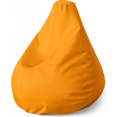 Sablio Sedací vak Pear Neonová oranžová Sablio 70 x 95 x 15 cm