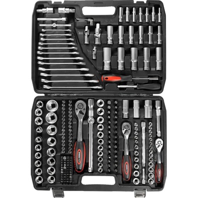 Strend Pro 221 Sada hlavíc a náradia v kufru 1/2"+1/4"+3/8"