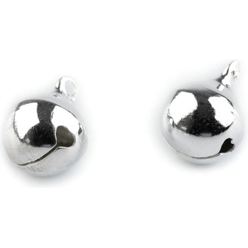 Pro Háčkování Rolnička kovová 20 mm stříbrná s pevným očkem