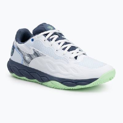 Мъжки обувки за тенис Mizuno Wave Enforce Court AC white/ vintage indigo/ neo mint