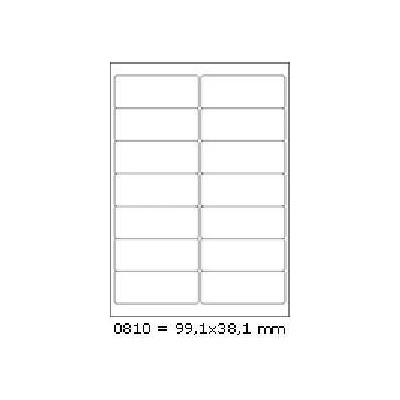 CDRmarket Самозалепващи етикети 99, 1 x 38, 1 mm, 14 етикети A4, 100 листа (R0ECO.0810A)
