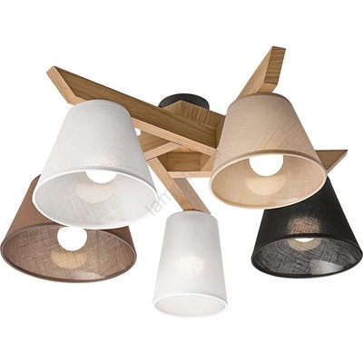 LAMKUR Плафон ANTONIO 5xE14/40W/230V дъб, монтиран на таван (LA40370)