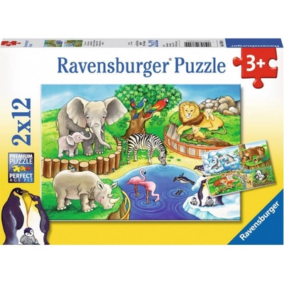 Ravensburger Zvieratá v ZOO 2 x 12 dielov