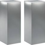 vidaXL Стойка за растения 2 pcs Сребристо 30 x 30 x 80 cm (8012499)