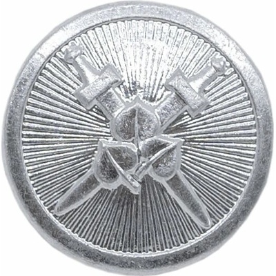 Gombík so znakom SK (meče a lístky) 25mm STRIEBORNÝ