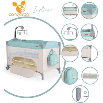 Cangaroo Детска кошара Indiana мента (108458)