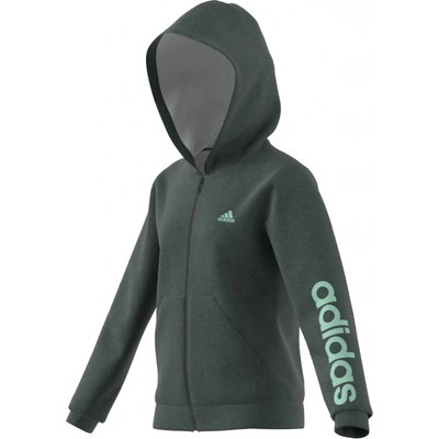adidas mikina G LIN FZ HD antracit