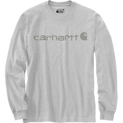 Carhartt WIP Мъжка блуза с дълъг ръкав Carhartt Core Logo L/S Longsleeve - Heather Gray / Gray - размер M (016-7683-0712)