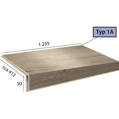 Karndean International Ecoline Step - Schod bez nosu - 1A /9553 Dub biely pieskový