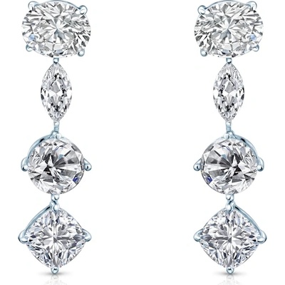 SAVICKI Обеци Eterniàle, сребърни, цирконии