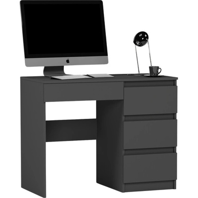 Framire Psací stůl s pravými zásuvkami Antracit Modern N34 90 x 50 cm