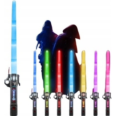 CE Světelný meč LED RGB laserový hračka se zvukem, teleskopický, 68 cm