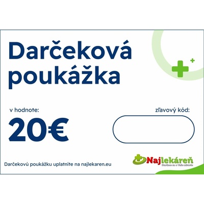 Darčeková poukážka na nákup v eshope Najlekáreň v hodnote 20€