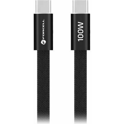 Forcell CCFN23 USB-C / USB-C plochý 100W PD QC4.0 AVS 1,2m černý