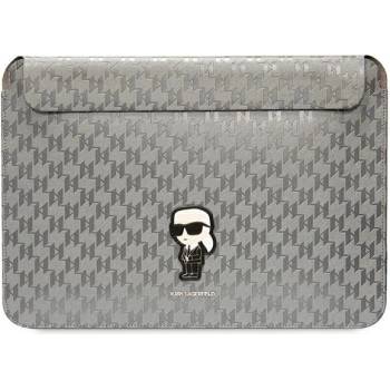 KARL LAGERFELD Karl Lagerfeld Saffiano Monogram Ikonik калъф за лаптоп, 14", сребрист