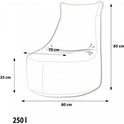 Ecopuf EF4017 Ecopuf Sedací vak SEAT L Modern polyester DG62/NC14