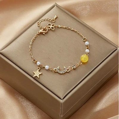 Fashion Jewelry elegantní Moon star Yellow OJ430
