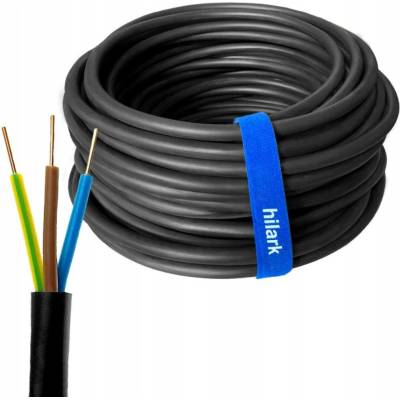 Zemnící kabel Hilark kulatý YKY 3x1,5 mm2 15 m