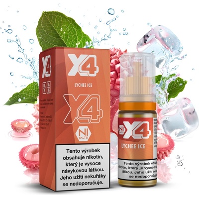 X4 Bar Juice Chladivé liči 10 ml 10 mg