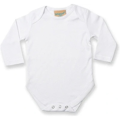 Larkwood Dojčenské body s dlhým rukávom LW White Monate