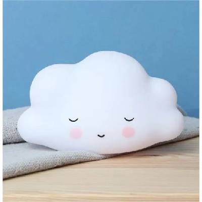 A little lovely company: Детска нощна лампа - Бяло спящо облаче (LLSCWHI70)
