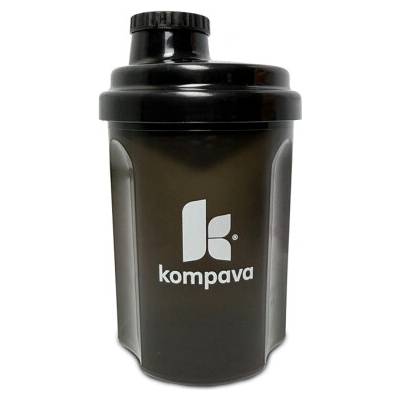 Kompava Plastový šejker 300ml čierny