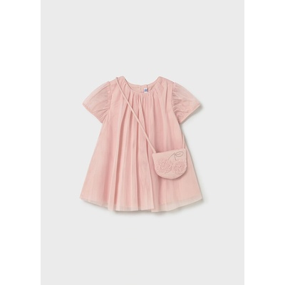 Šaty tylové s krátkým rukávem a kabelkou CHERRY růžové BABY Mayoral – Zbozi.Blesk.cz