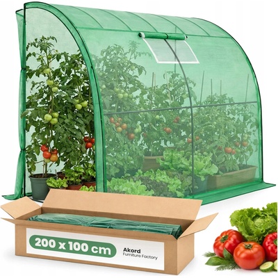 Ak furniture Nástěnný zahradní fóliovník GOOLDIE 100x200x210 cm zelený