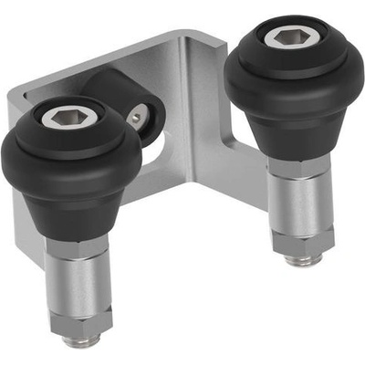 EKOfence Horný nábeh, Inox, b40mm, black rubber 11303