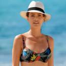 Blancheporte Vystužená plavková podprsenka Perea s kosticami čierna/khaki